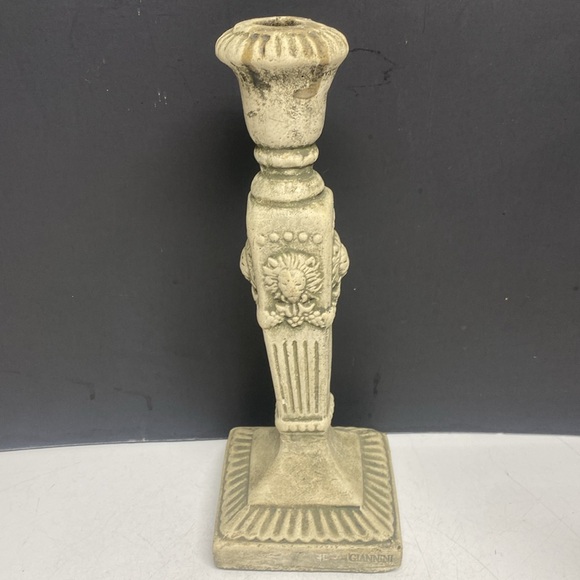 Giannini Plaster Molded Lion Candle Sticks Set of Two - Picture 3 of 16